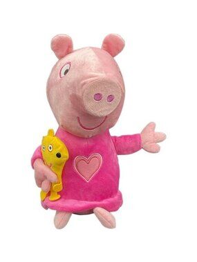 Peppa Pig Talking Bedtime Lullabies Plush Toy Heart PJs Slumber Teddy Bear 13"